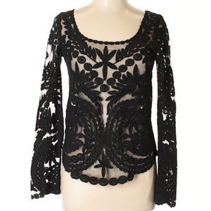 Long Sleeve Lace Blouse